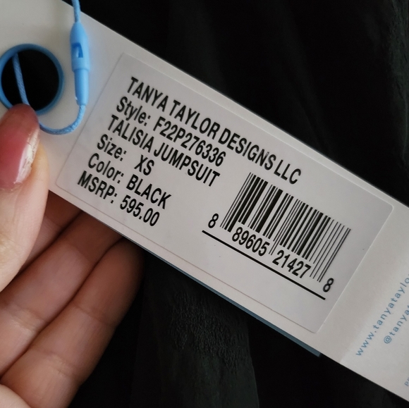 NWT *$595*TANYA TAYLOR Talisia Straight-Leg Belted Jumpsuit - Picture 3 of 8